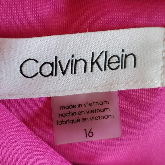 CALVIN KLEIN PLUS SIZE BACK ZIP DRESS 16 PINK - Picture 3 of 11